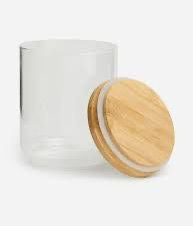 Silver Crest Borosilicate Glass Storage Jar