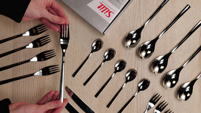 Silit "Trend" 30-Piece Cutlery Set Made From Polished Stainless Steel.