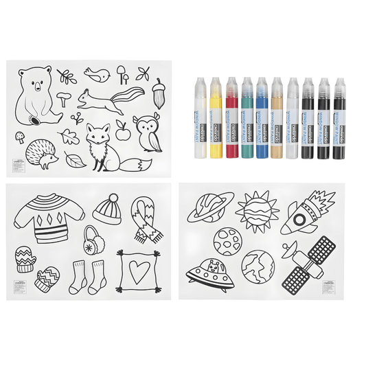 Crelando Window Color set containing 15 pieces.