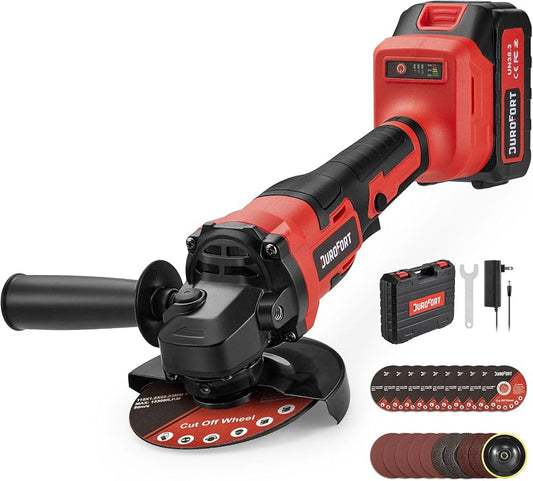 DuroFort 21V Cordless Angle Grinder