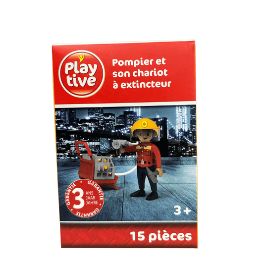 The item shown is the Playtive Firefighter with Water Trolley (Feuerwehrmann mit Löschwagen)