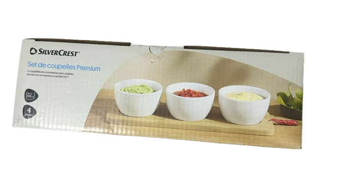 SilverCrest 3-Piece Premium Dip Bowl