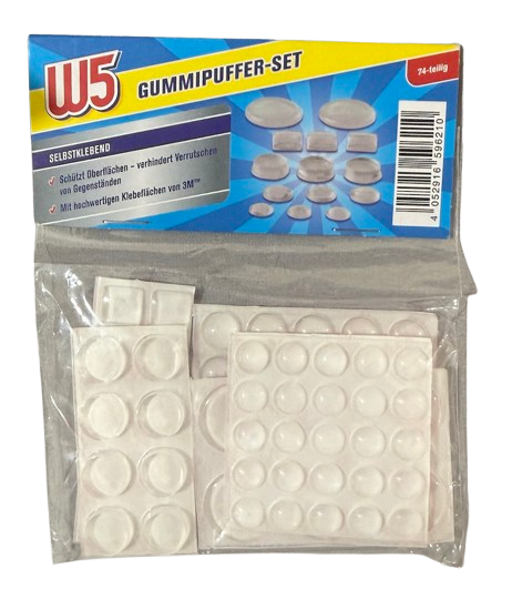W5 Brand Self-Adhesive Rubber Bumper Pads