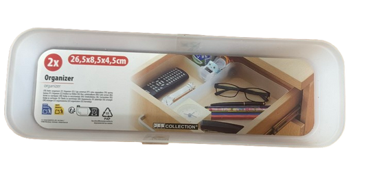 Office Rectangular JES Collection Plastic Drawer Organizer