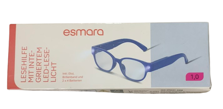 Esmara reading glasses with integrated LED reading lights