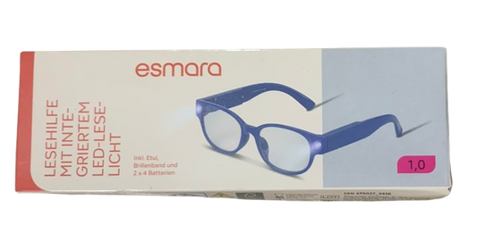 Esmara reading glasses with integrated LED reading lights