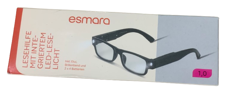 Esmara reading glasses with integrated LED reading lights