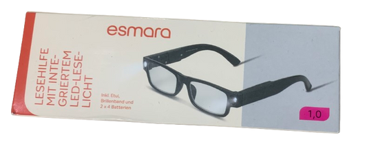 Esmara reading glasses with integrated LED reading lights