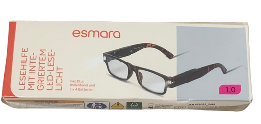 Esmara reading glasses with integrated LED reading lights