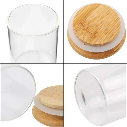 Silver Crest Borosilicate Glass Storage Jar